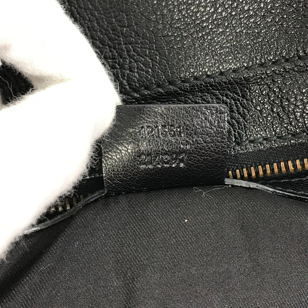 GUCCI Handbag 121551 leather black Interlocking G blondie studs Women Used Authentic