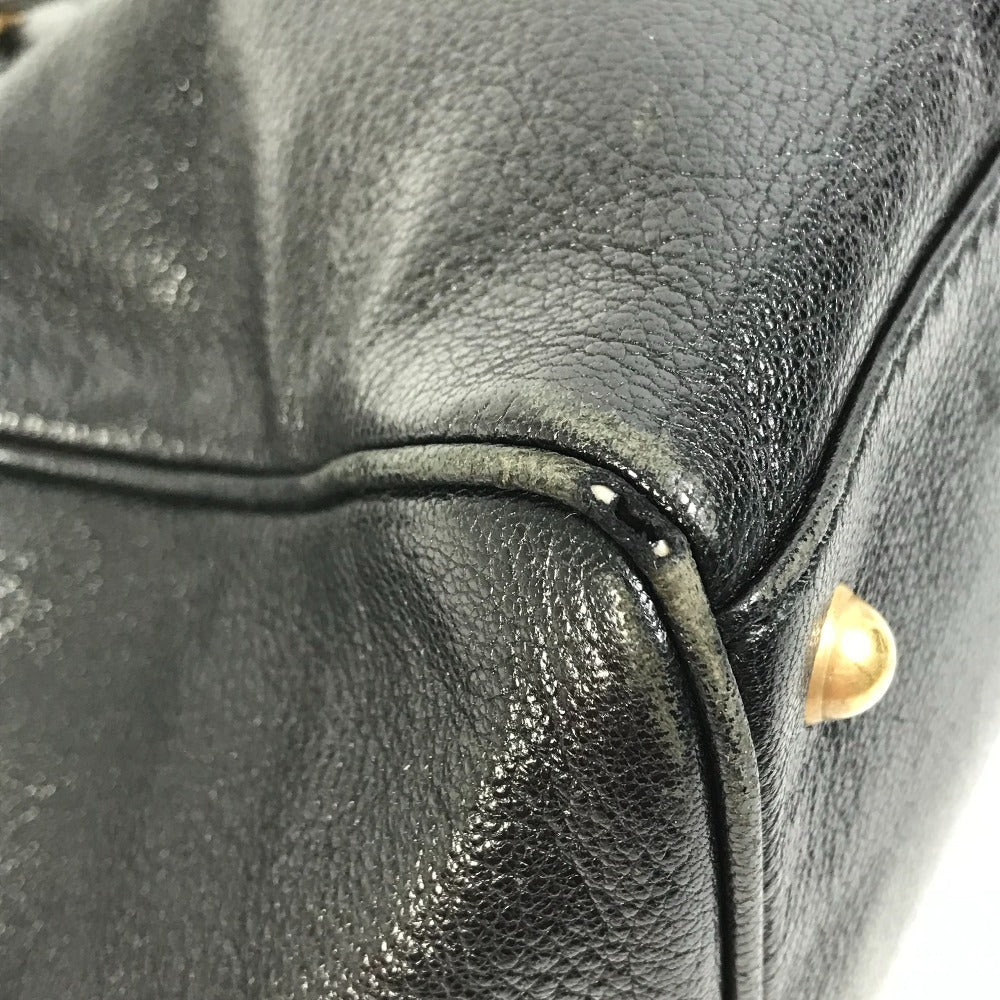 GUCCI Handbag 121551 leather black Interlocking G blondie studs Women Used Authentic