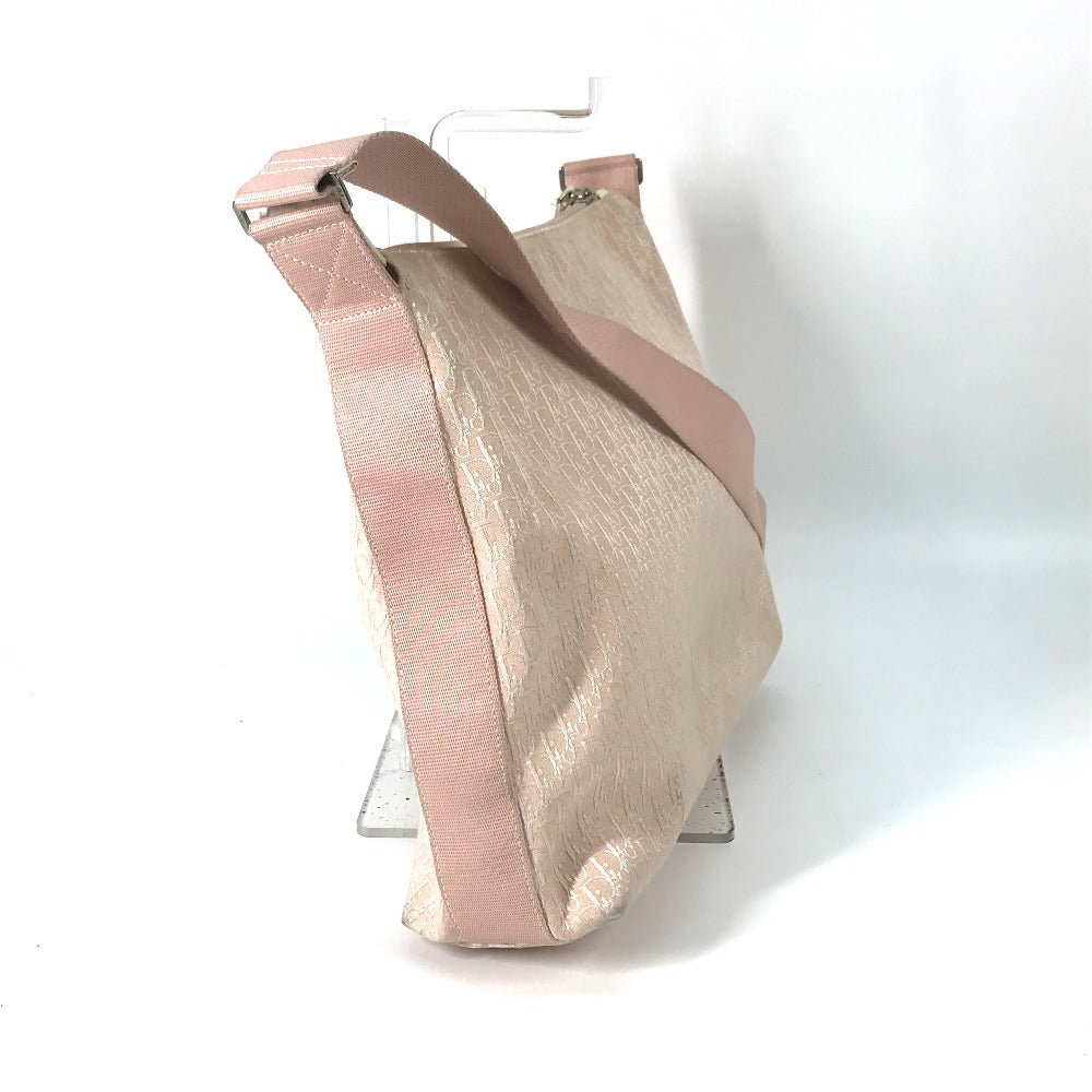 Dior Shoulder Bag Canvas / leather pink Trotter Vintage logo Women Used Authentic