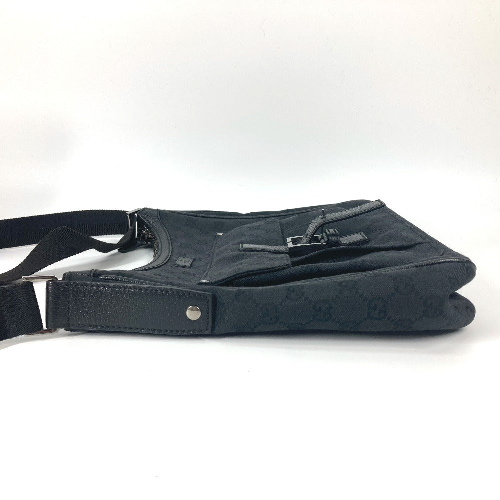 GUCCI Shoulder Bag 114272 GG canvas black GG mens Used Authentic