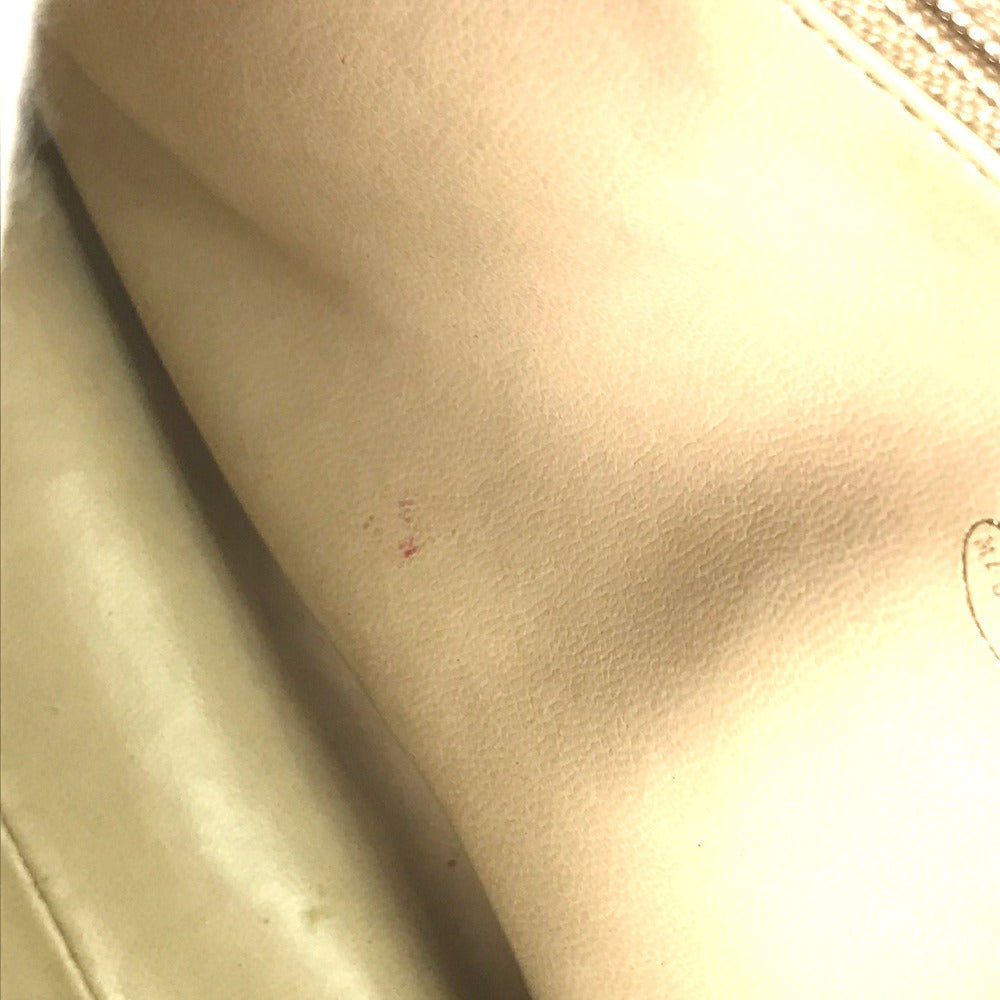 CHANEL Handbag Caviar skin beige Chevron Vstitch Vintage Women Used Authentic