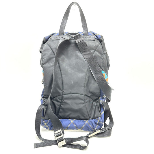 PRADA Backpack Nylon / leather multicolor Quilting Multi
