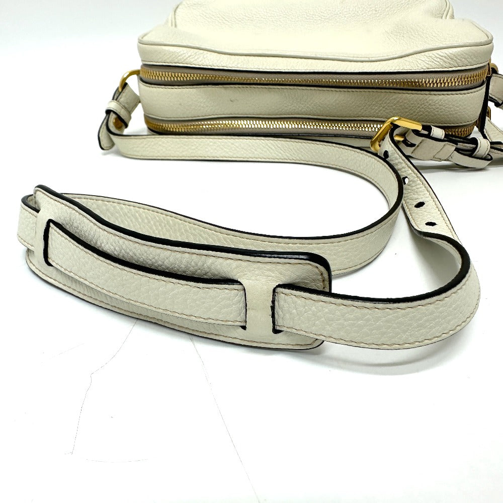PRADA Shoulder Bag leather white logo