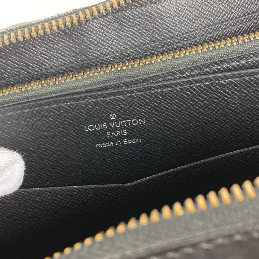 LOUIS VUITTON Long Wallet Purse M61698 Monogram Eclipse Canvas black Monogram Eclipse Zippy XL mens Used Authentic