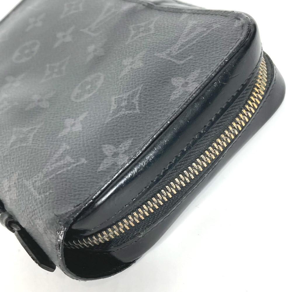 LOUIS VUITTON Long Wallet Purse M61698 Monogram Eclipse Canvas black Monogram Eclipse Zippy XL mens Used Authentic