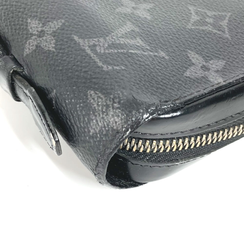 LOUIS VUITTON Long Wallet Purse M61698 Monogram Eclipse Canvas black Monogram Eclipse Zippy XL mens Used Authentic