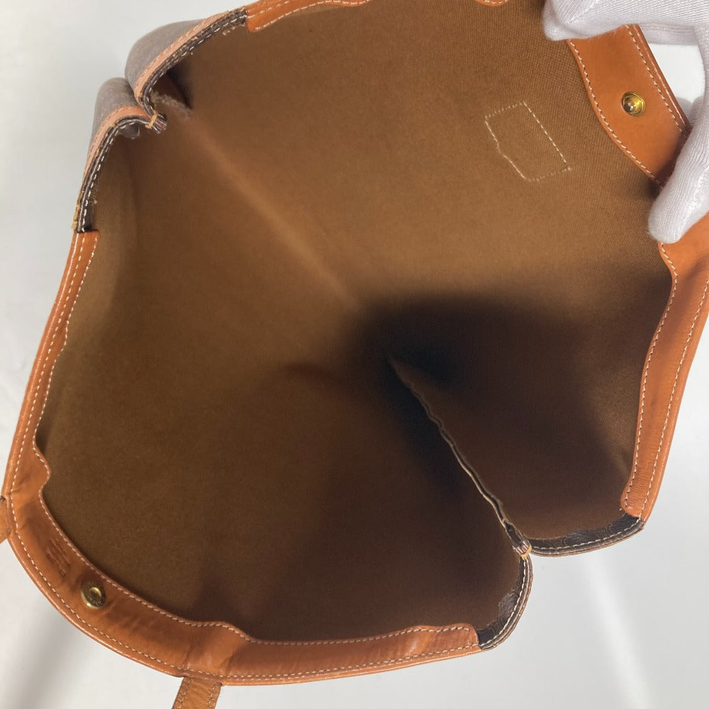 CELINE Shoulder Bag PVC / Leather Brown vintage Macadam Women Used Authentic