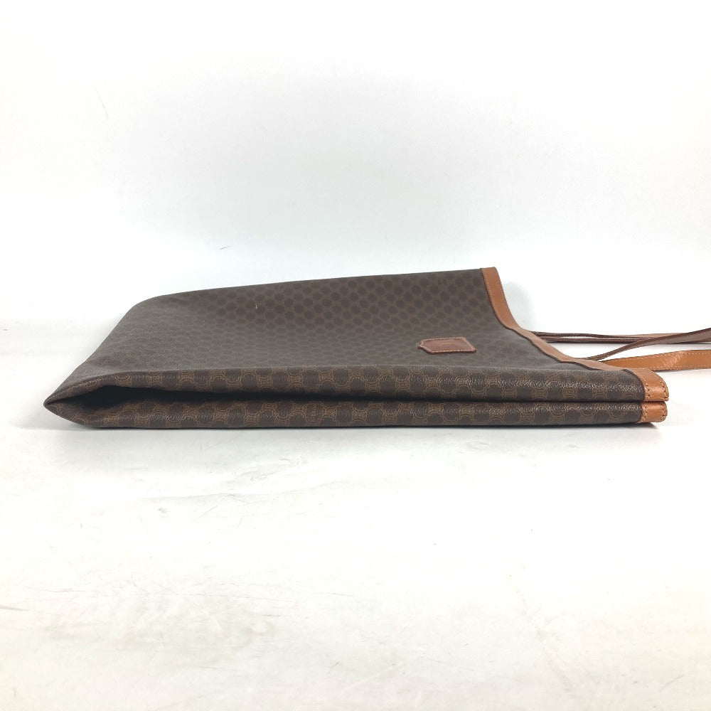 CELINE Shoulder Bag PVC / Leather Brown vintage Macadam Women Used Authentic