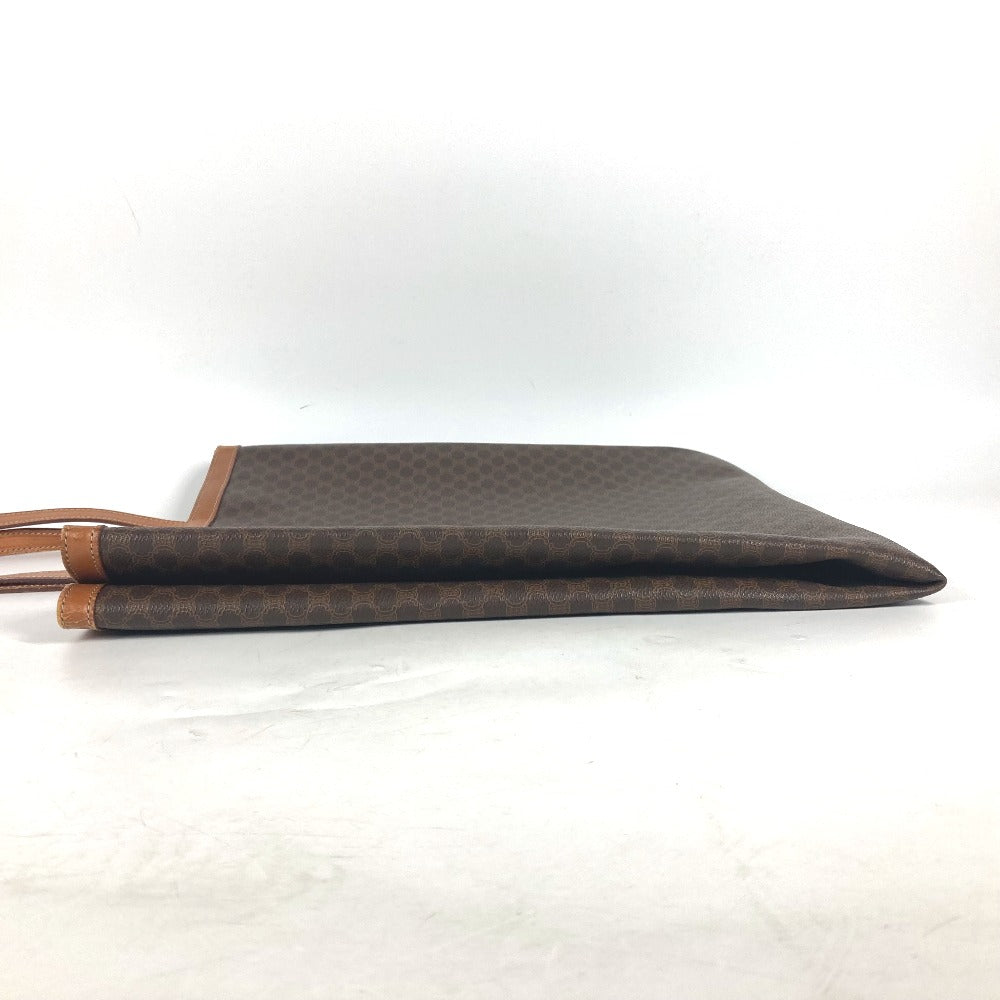 CELINE Shoulder Bag PVC / Leather Brown vintage Macadam Women Used Authentic