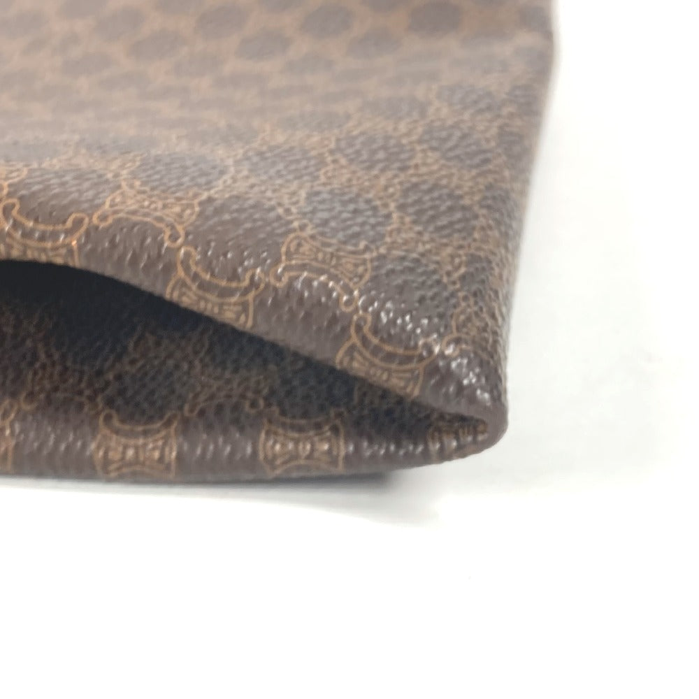 CELINE Shoulder Bag PVC / Leather Brown vintage Macadam Women Used Authentic