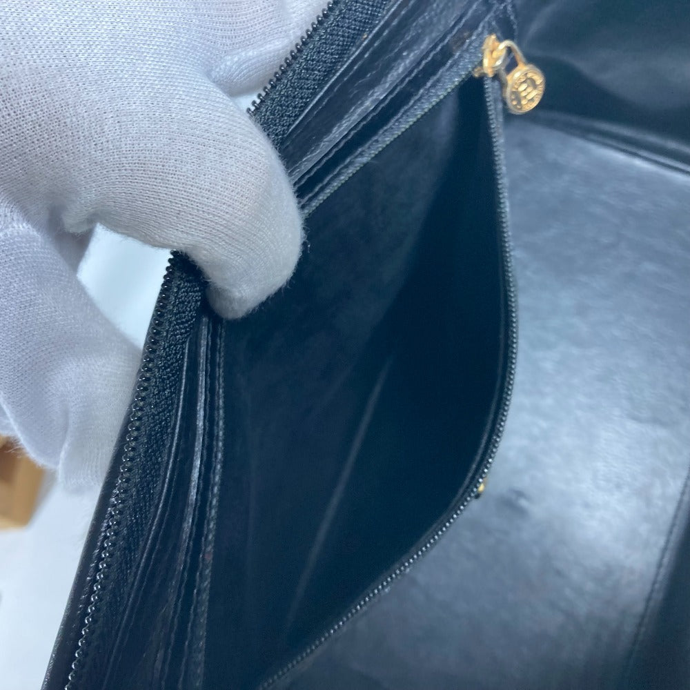 FENDI Handbag leather black Doctor bag logo