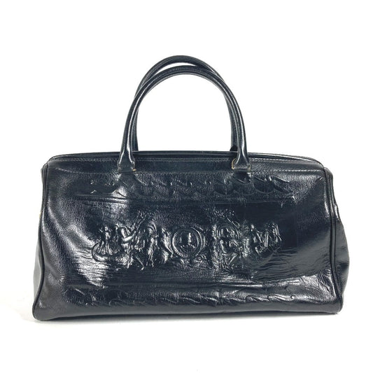 FENDI Handbag leather black Doctor bag logo