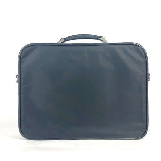 PRADA Handbag Nylon black Triangle logo plate