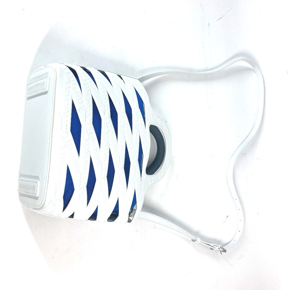 BALENCIAGA Handbag 630708 Patent leather white With porch All-over pattern All-over logo