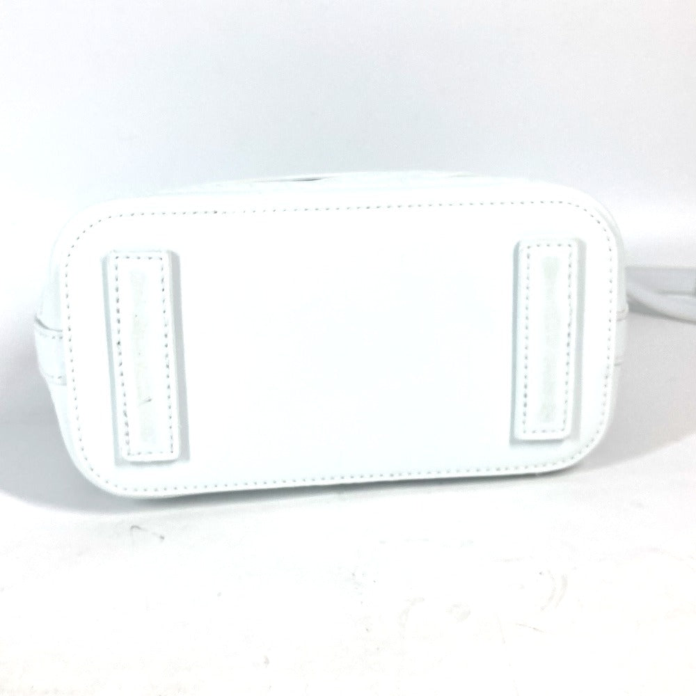 BALENCIAGA Handbag 630708 Patent leather white With porch All-over pattern All-over logo