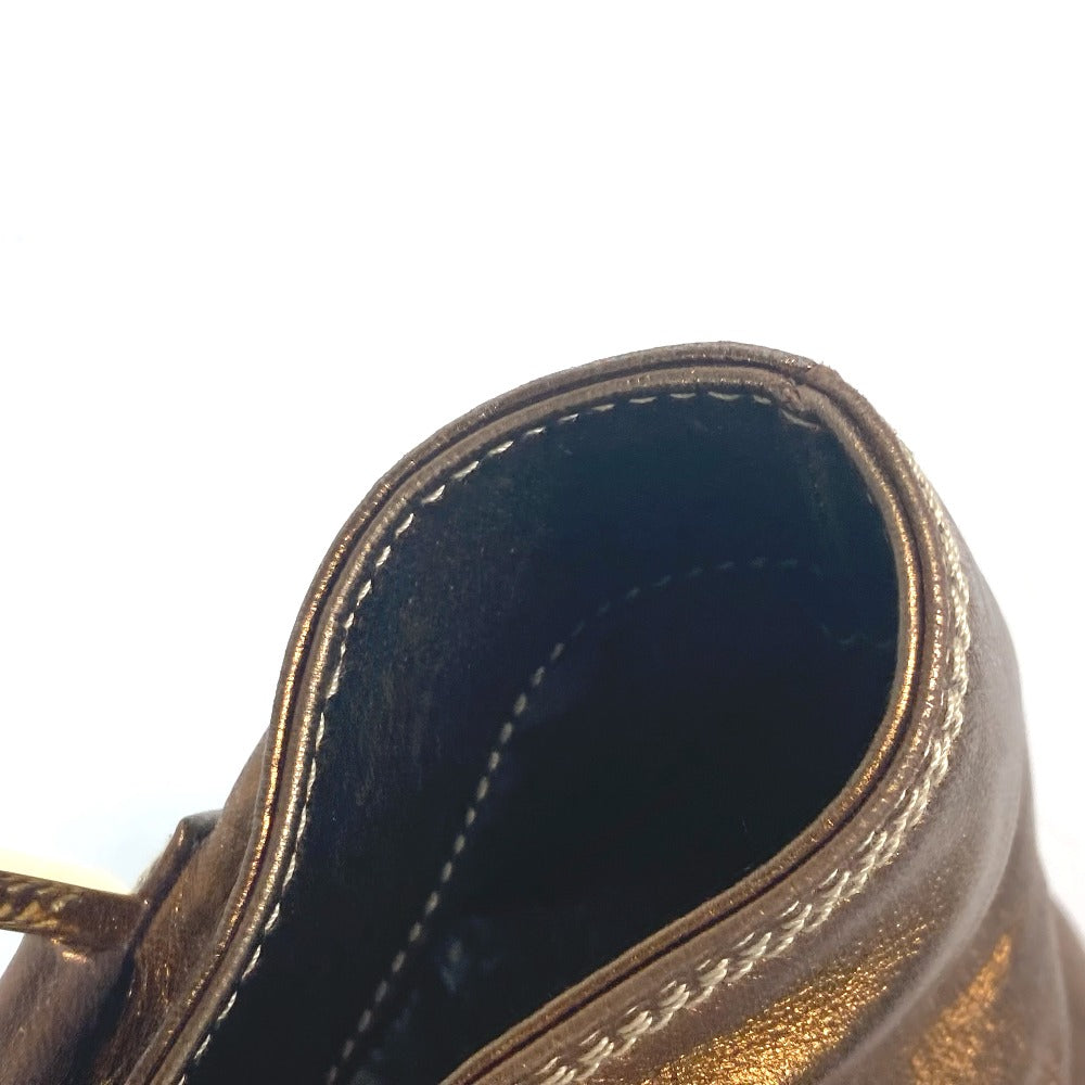 LOEWE Shoulder Bag leather Metallic brown logo anagram