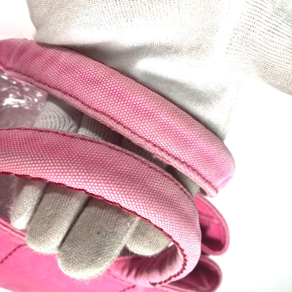 PRADA Handbag canvas pink Canapa logo M Women Used Authentic