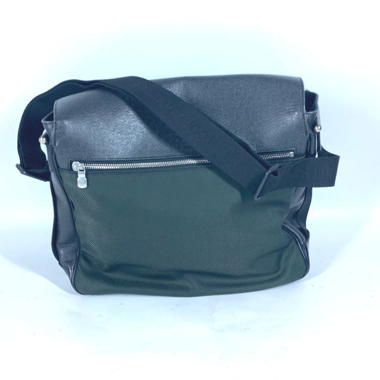 LOUIS VUITTON Shoulder Bag M30142 Taiga Leather, Nylon Canvas black Taiga Victor