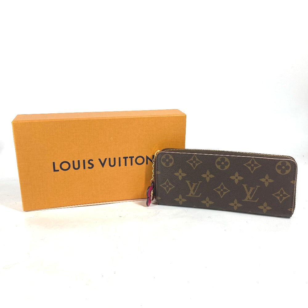 LOUIS VUITTON Long Wallet Purse M64201 Monogram canvas pink Monogram Flower Portefeuille Clemence