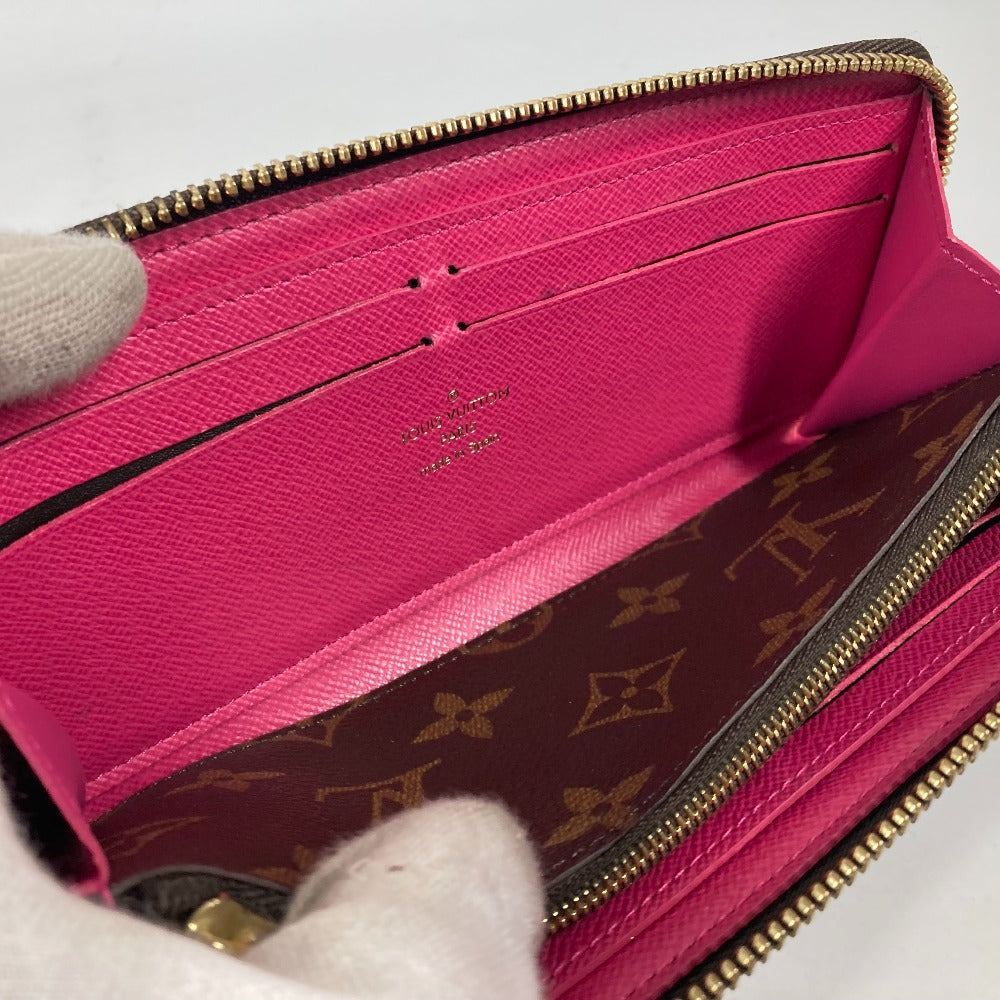 LOUIS VUITTON Long Wallet Purse M64201 Monogram canvas pink Monogram Flower Portefeuille Clemence