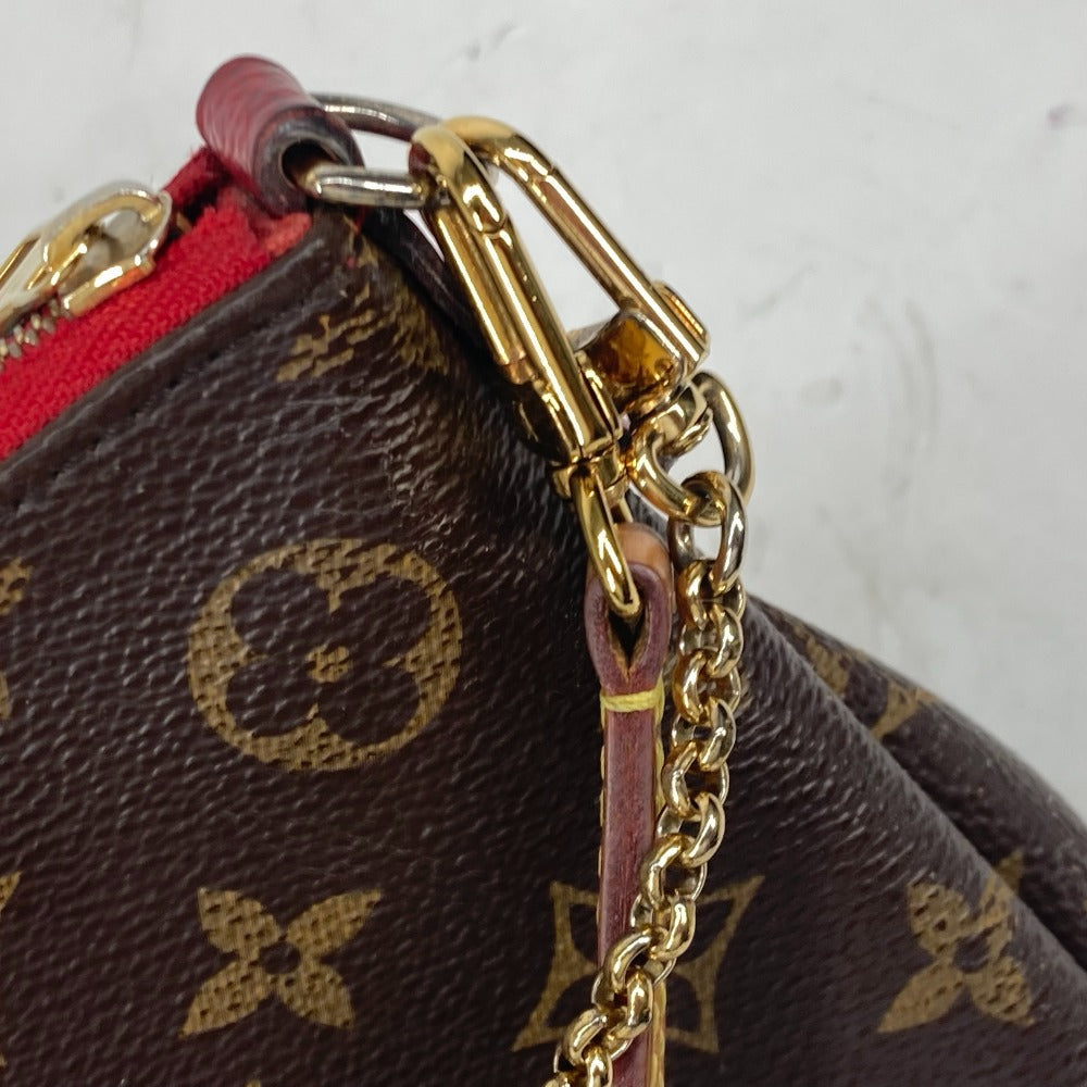 LOUIS VUITTON Shoulder Bag M41638 Monogram canvas Red Monogram Pallas clutch Women Used Authentic