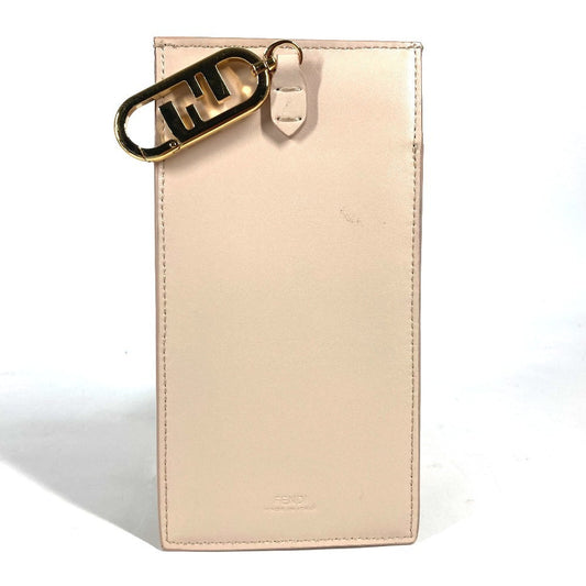 FENDI Pouch 7AS047 Fur, Leather beige Smartphone case phone pouch Women Used Authentic