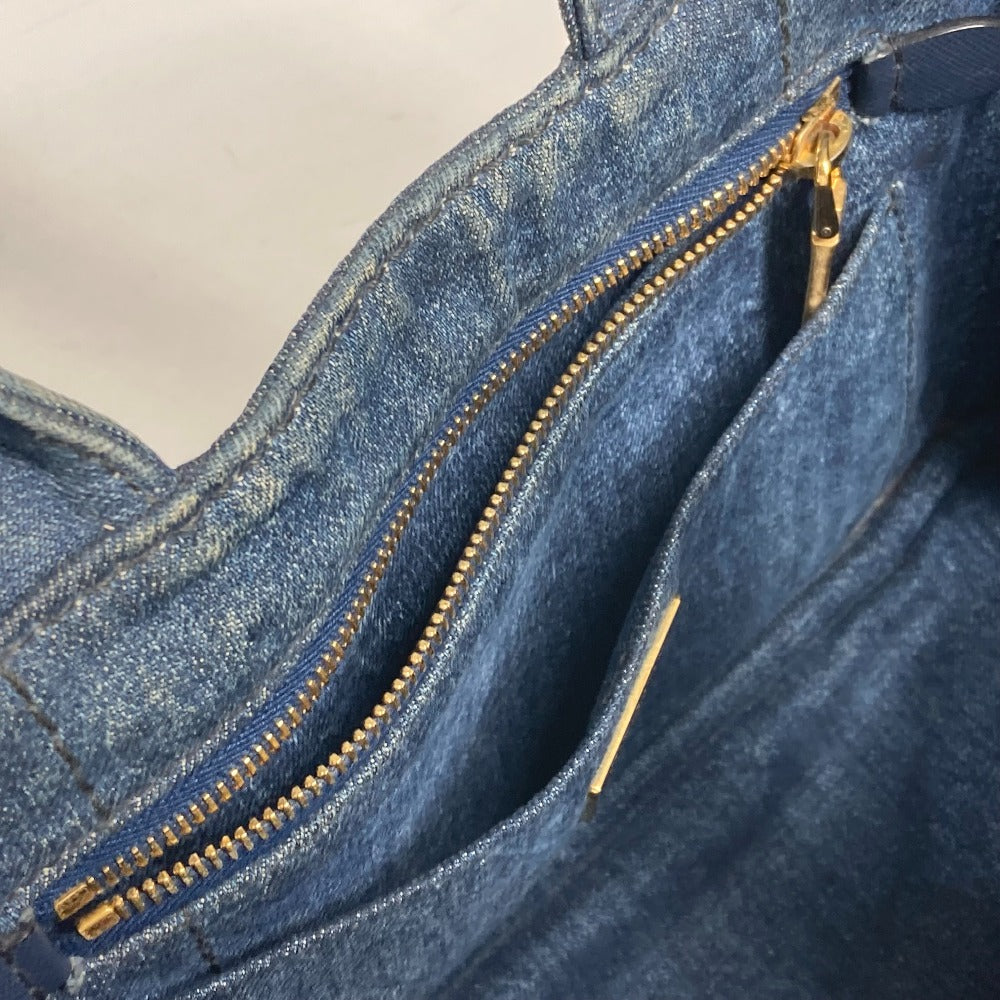 PRADA Handbag denim blue denim Canapa logo