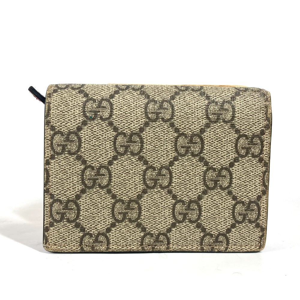 GUCCI Folded wallet 499380 GG Supreme canvas, leather Red GG Supreme Mystic Cat