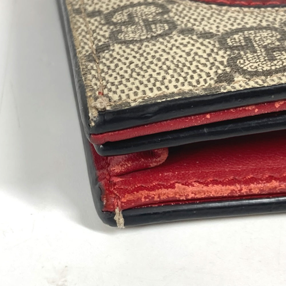 GUCCI Folded wallet 499380 GG Supreme canvas, leather Red GG Supreme Mystic Cat