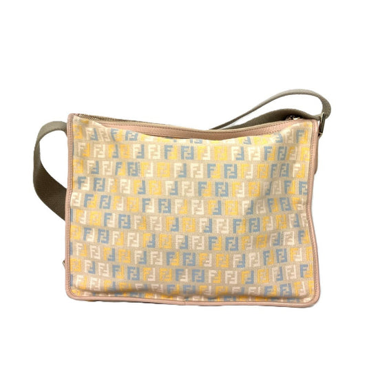 FENDI Shoulder Bag Leather / canvas multicolor Zucca logo unisex(Unisex) Used Authentic