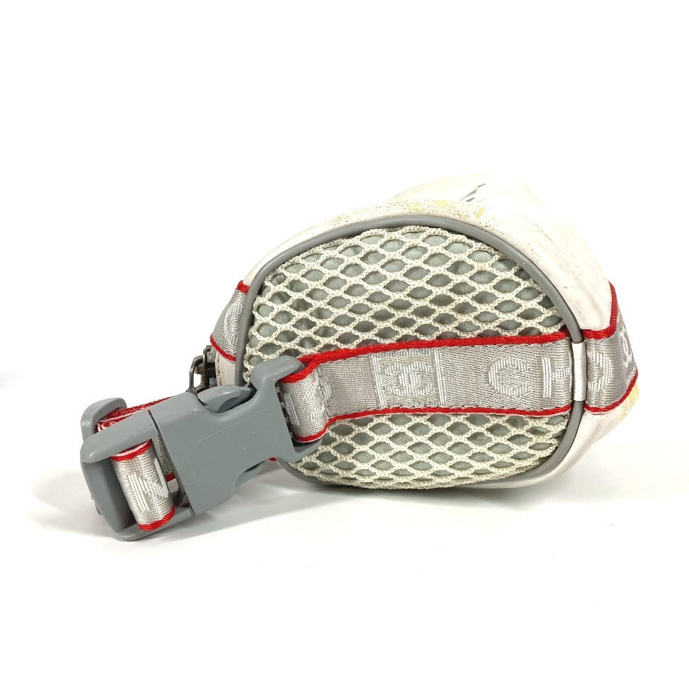 CHANEL Shoulder Bag Nylon white Sports logo mini Women Used Authentic