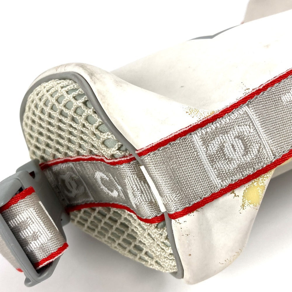 CHANEL Shoulder Bag Nylon white Sports logo mini Women Used Authentic