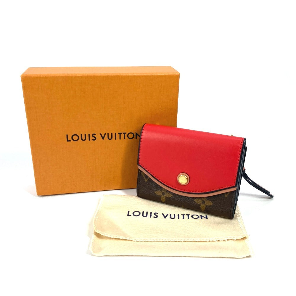 LOUIS VUITTON Trifold wallet M63904 Monogram canvas, leather Red Monogram Portefeuille Tuileries Compact Women Used Authentic