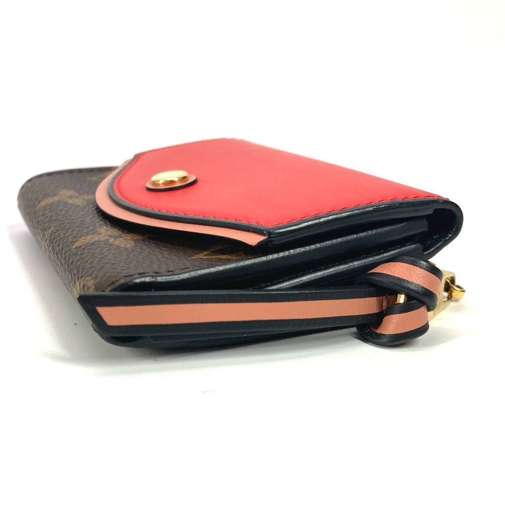LOUIS VUITTON Trifold wallet M63904 Monogram canvas, leather Red Monogram Portefeuille Tuileries Compact Women Used Authentic