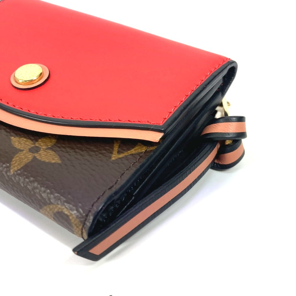 LOUIS VUITTON Trifold wallet M63904 Monogram canvas, leather Red Monogram Portefeuille Tuileries Compact Women Used Authentic