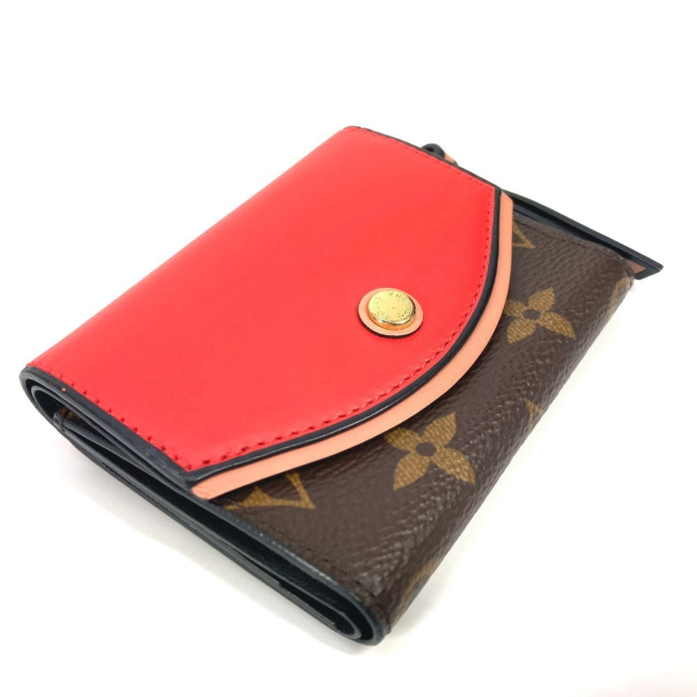 LOUIS VUITTON Trifold wallet M63904 Monogram canvas, leather Red Monogram Portefeuille Tuileries Compact Women Used Authentic