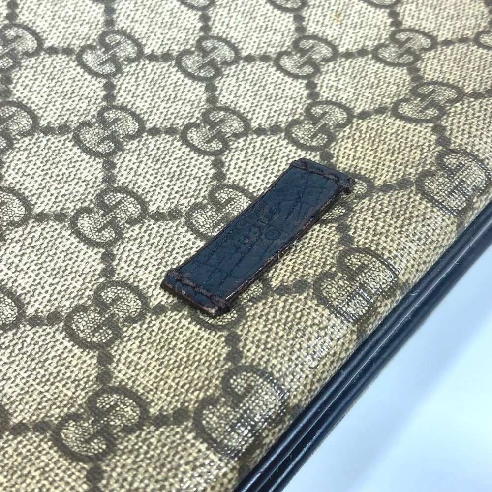 GUCCI Pouch 108891 GG Supreme canvas, leather beige GG Supreme logo