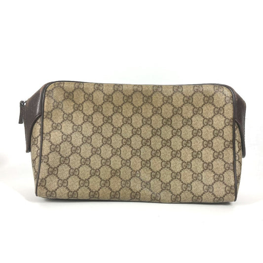 GUCCI Pouch 108891 GG Supreme canvas, leather beige GG Supreme logo