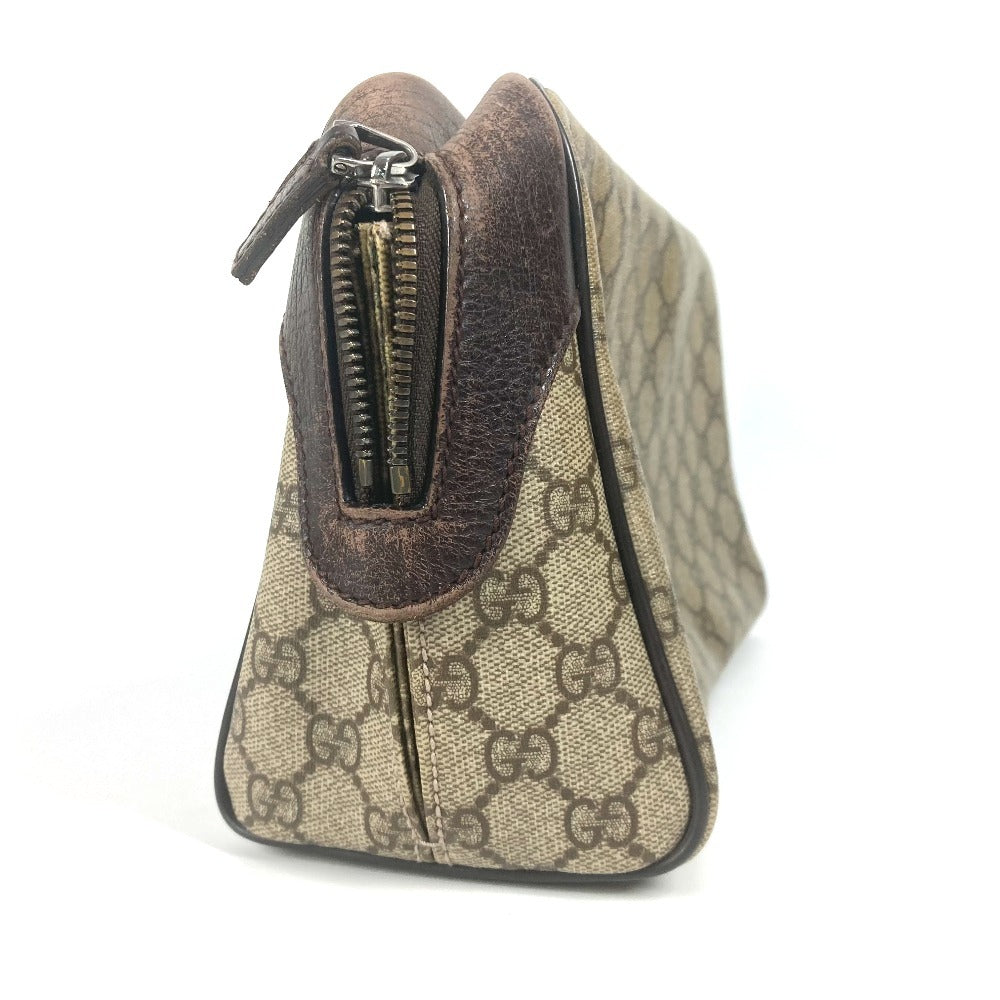 GUCCI Pouch 108891 GG Supreme canvas, leather beige GG Supreme logo