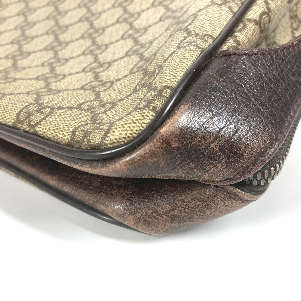 GUCCI Pouch 108891 GG Supreme canvas, leather beige GG Supreme logo