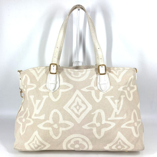 LOUIS VUITTON Tote Bag M95675 Leather / canvas Beige type Cruise line Taicienne GM Women Used Authentic