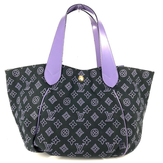 LOUIS VUITTON Shoulder Bag M95983 Leather / canvas purple Monogram beach line Hippo Ipanema PM