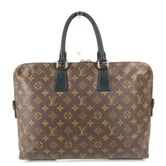 LOUIS VUITTON Handbag M40868 Monogram macacer canvas Brown Monogram macacer Porto documan Jules PDJ mens Used Authentic