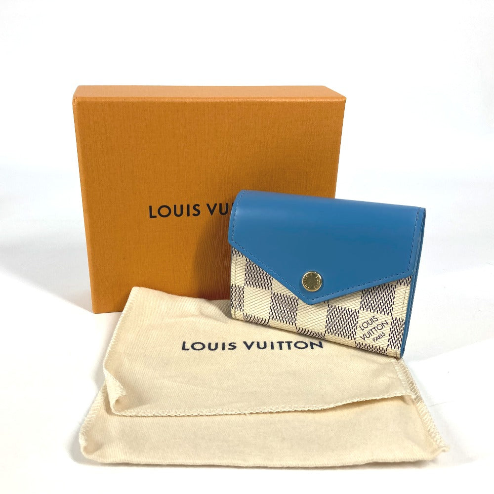 LOUIS VUITTON Trifold wallet N60219 Damier Azur Canvas blue Damier Azur Portefeuille Zoe