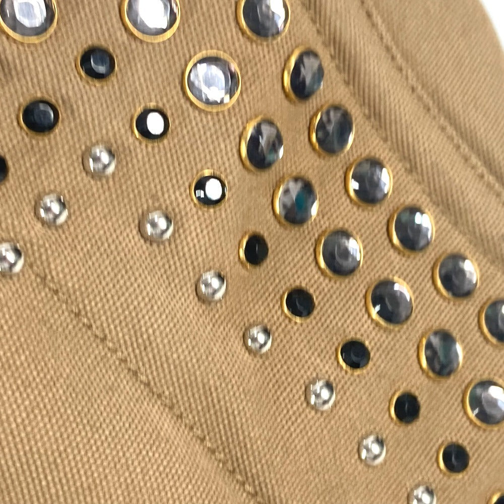PRADA Handbag canvas beige Canapa logo studs