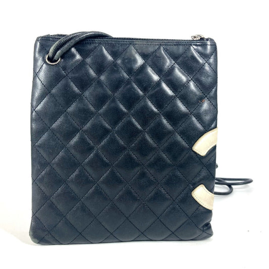 CHANEL Shoulder Bag leather black Cambon line CC COCO Mark