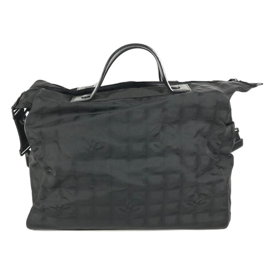 CHANEL Boston Duffel bag A15966 Nylon black New travel line logo