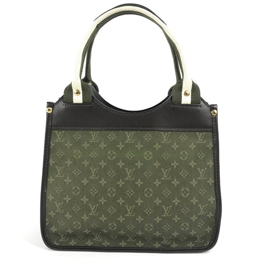 LOUIS VUITTON Handbag M92327 Monogram mini canvas khaki Monogram mini Suck Catlin Women Used Authentic