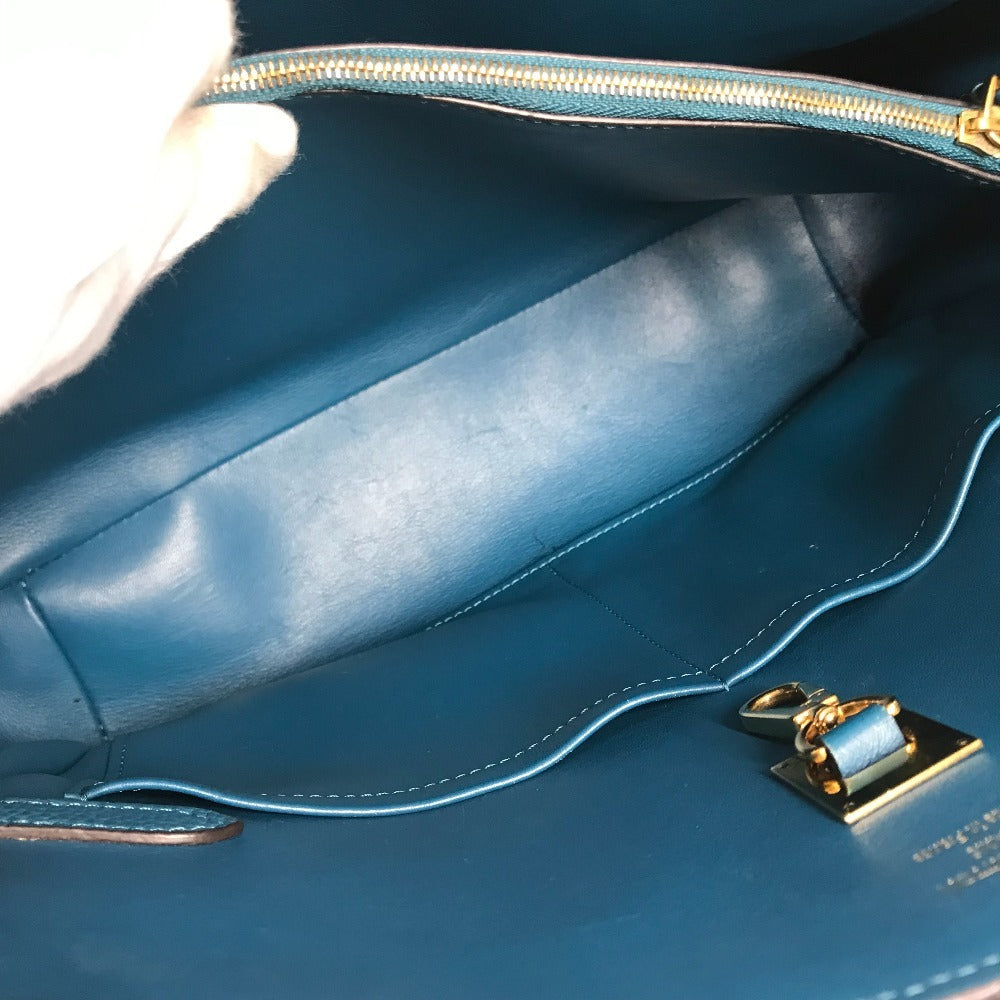 LOUIS VUITTON Tote Bag M55023 Taurillon Clemence Leather blue Mira MM