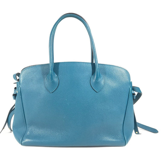 LOUIS VUITTON Tote Bag M55023 Taurillon Clemence Leather blue Mira MM